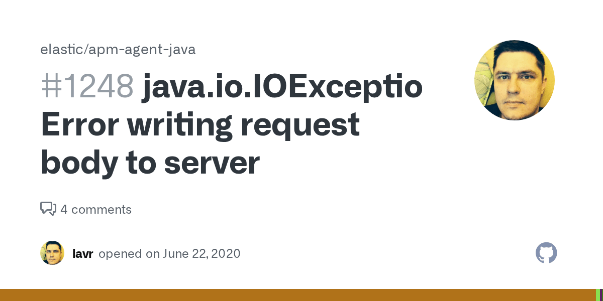 java.io.IOException Error writing request body to server · Issue 1248