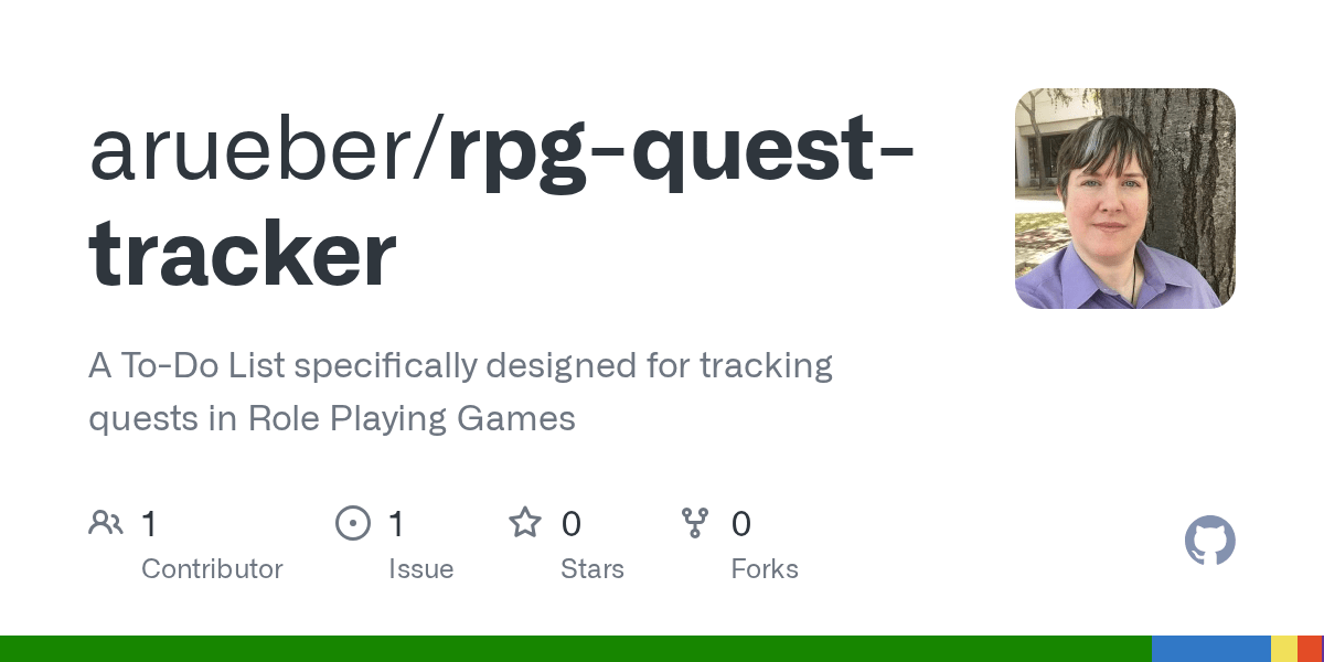 GitHub arueber/rpgquesttracker A ToDo List specifically designed