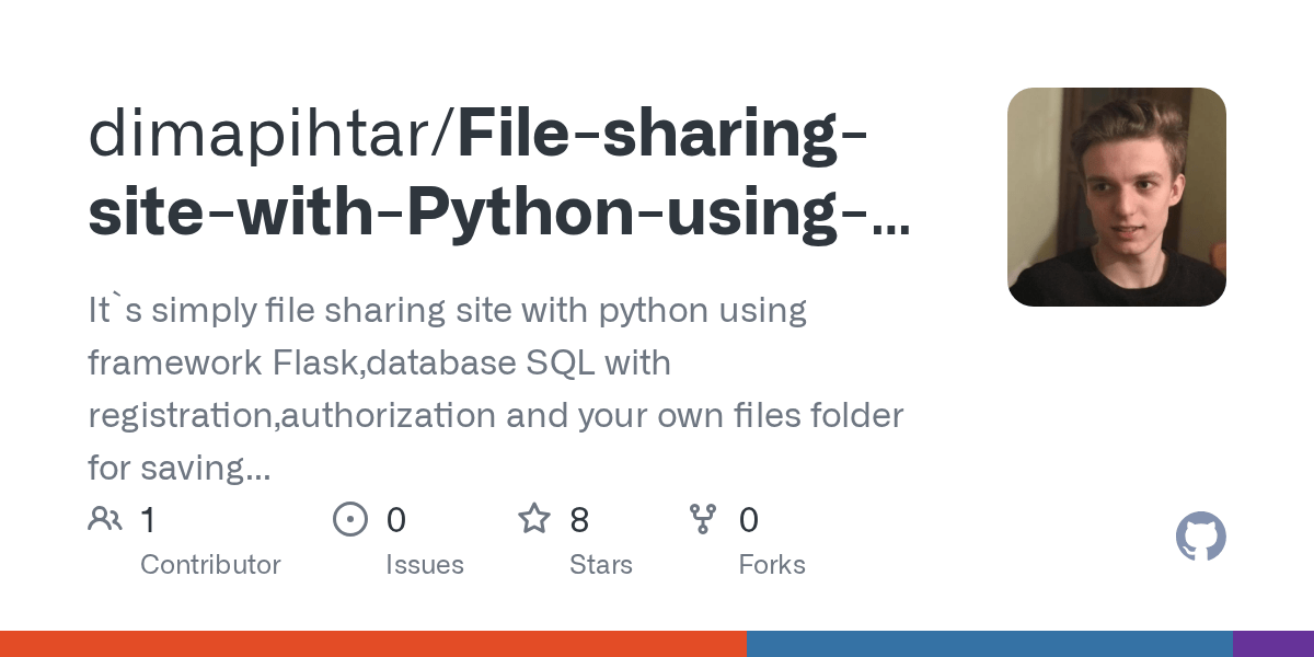 GitHub dimapihtar/FilesharingsitewithPythonusingFlask It`s simply file sharing site