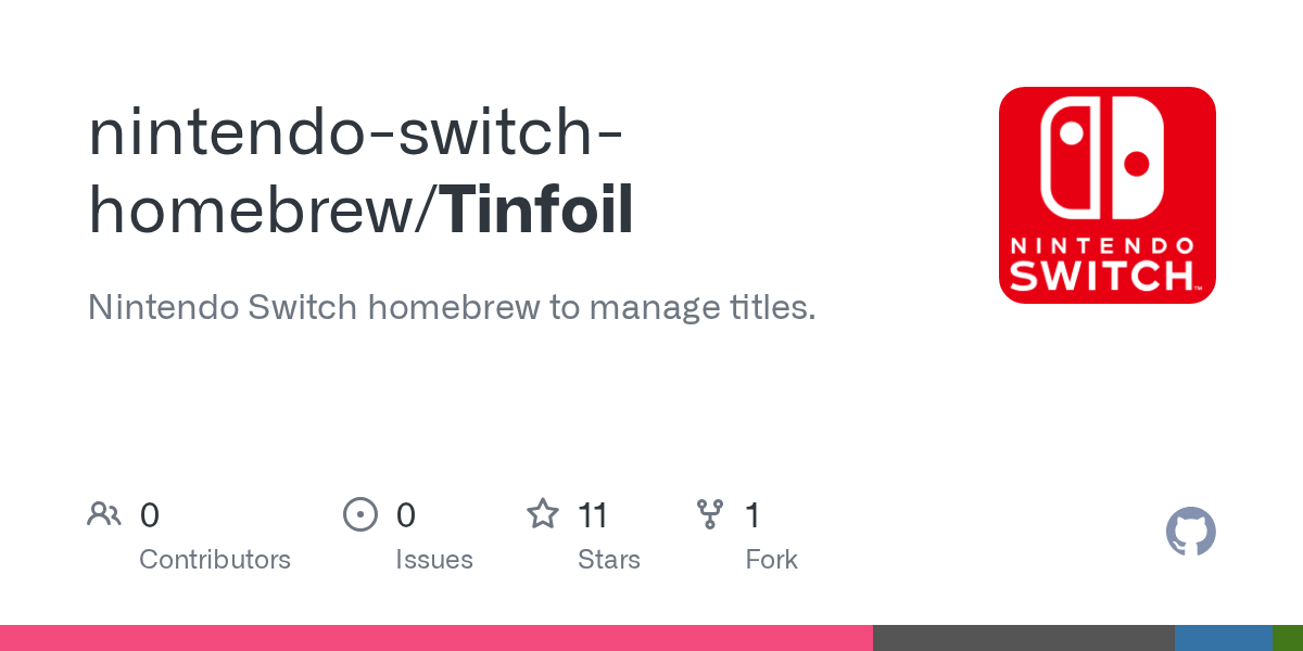 GitHub nintendoswitchhomebrew/Tinfoil Nintendo Switch homebrew to manage titles.