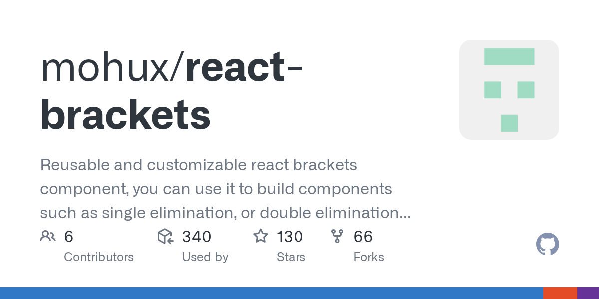 GitHub mohux/reactbrackets Reusable and customizable react brackets