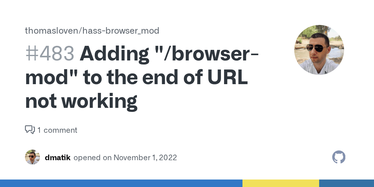 Adding "/browsermod" to the end of URL not working · Issue 483