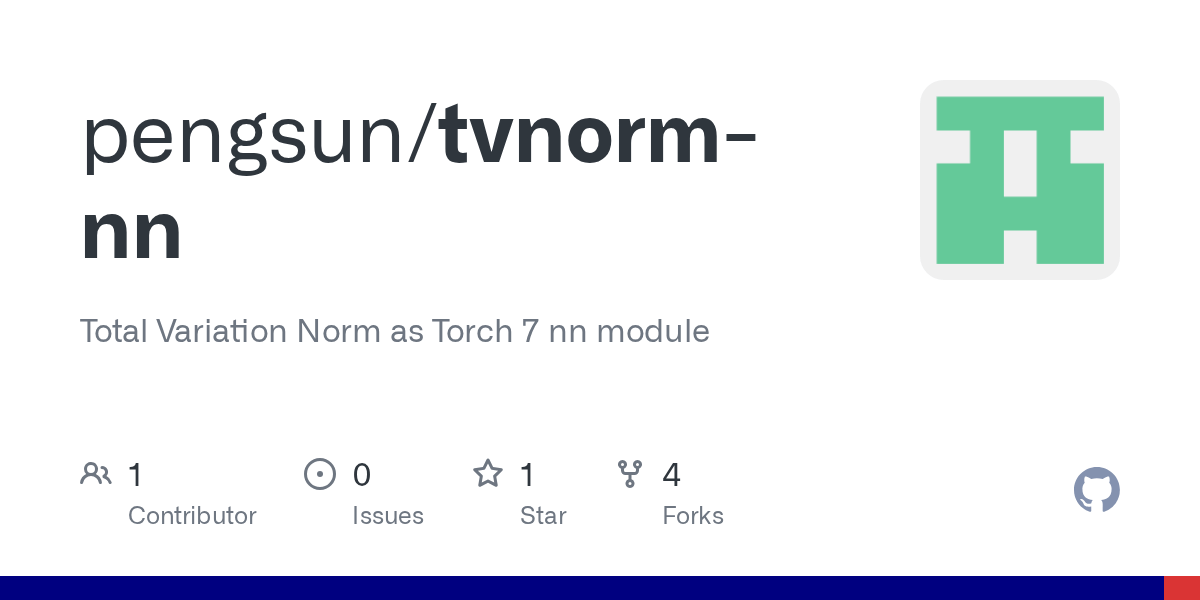GitHub pengsun/tvnormnn Total Variation Norm as Torch 7 nn module