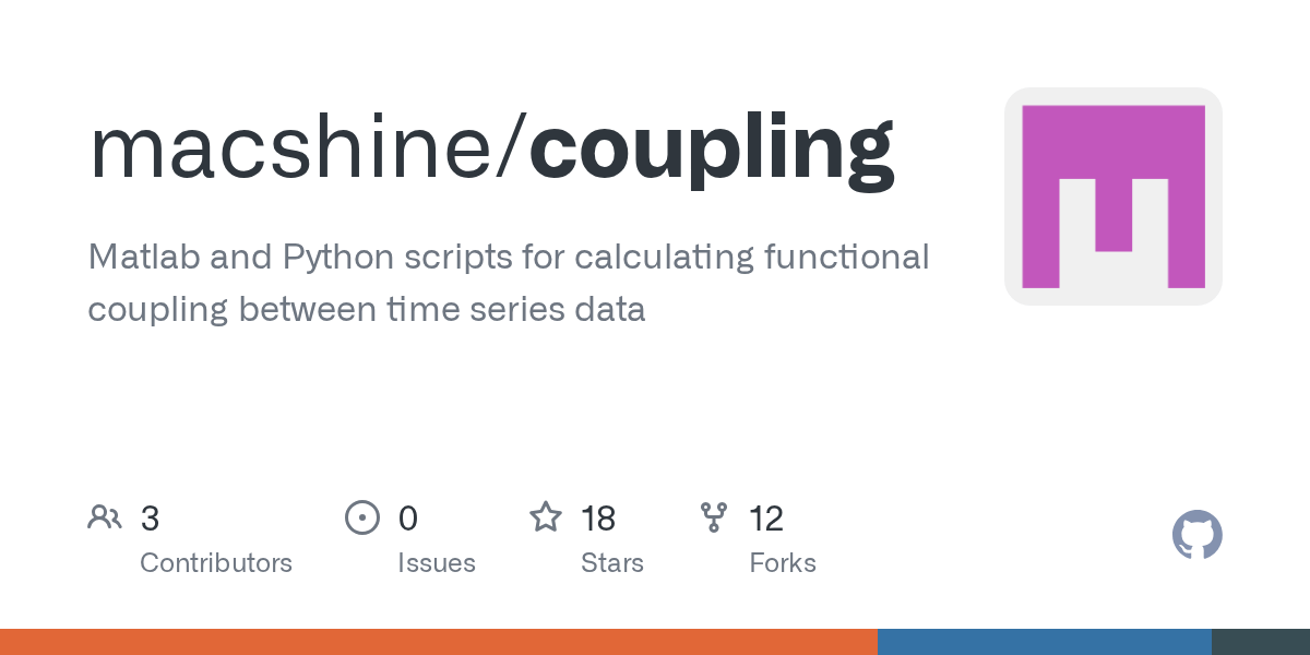 GitHub macshine/coupling Matlab and Python scripts for calculating