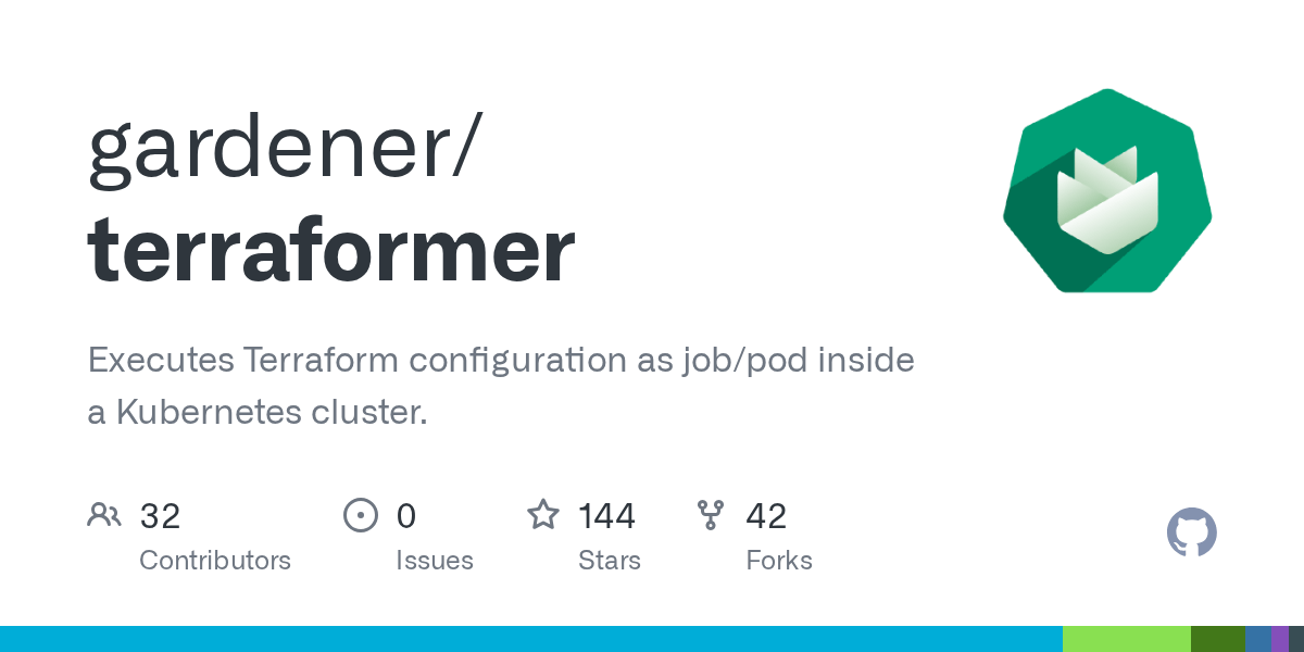 GitHub gardener/terraformer Executes Terraform configuration as job