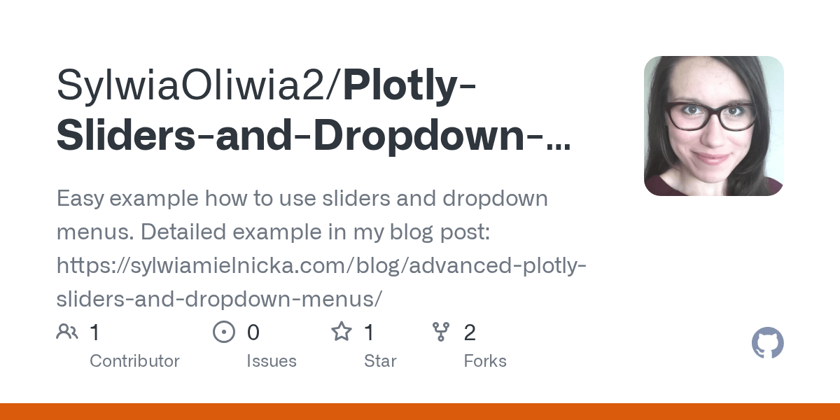 GitHub SylwiaOliwia2/PlotlySlidersandDropdownmenus Easy example