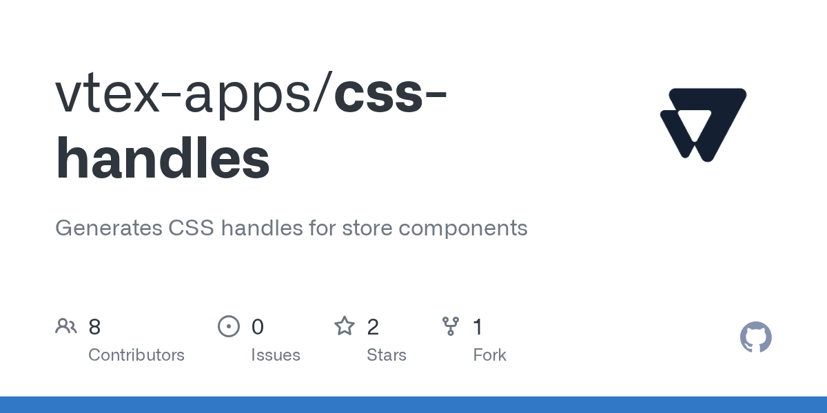 GitHub vtexapps/csshandles Generates CSS handles for store components