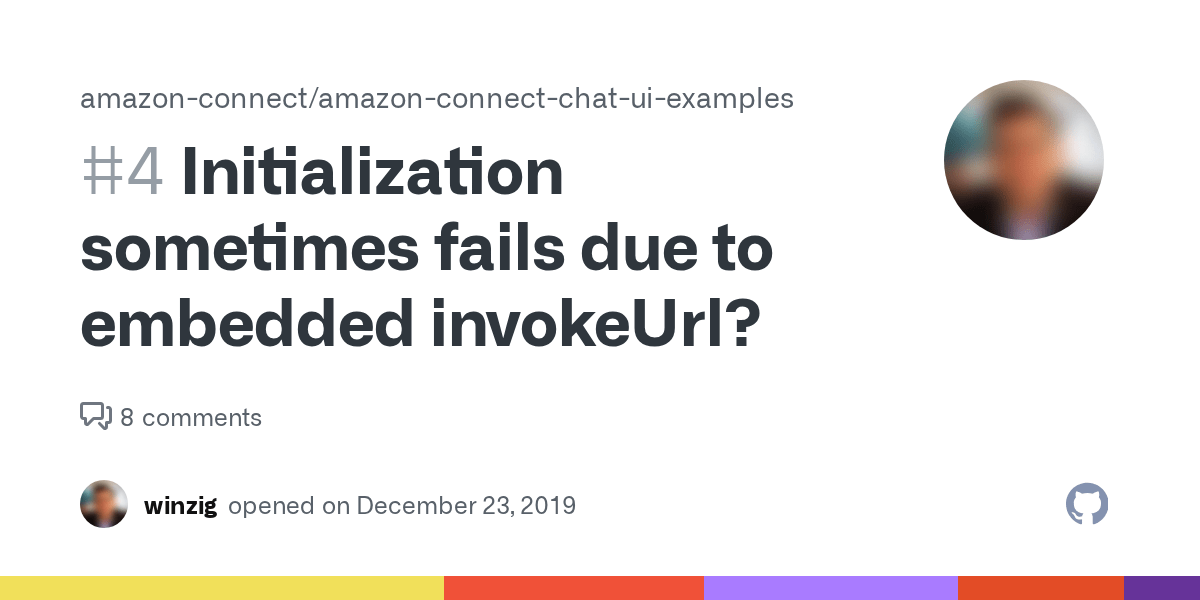 Initialization sometimes fails due to embedded invokeUrl? · Issue 4