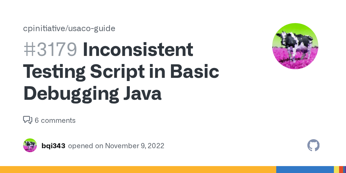 Inconsistent Testing Script in Basic Debugging Java · Issue 3179