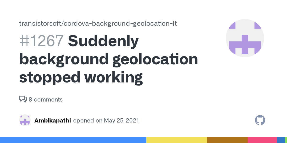 Suddenly background geolocation stopped working · Issue 1267