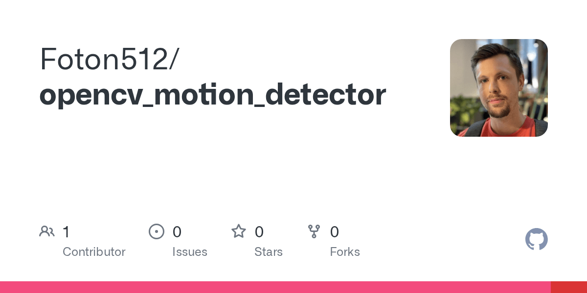GitHub Foton512/opencv_motion_detector