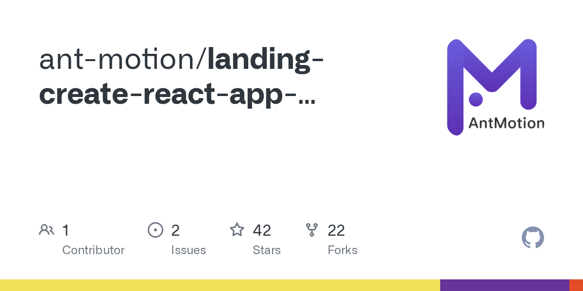 GitHub antmotion/landingcreatereactappexample
