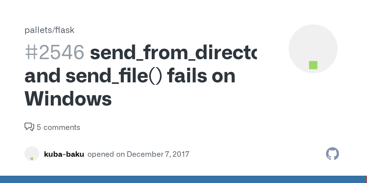 send_from_directory() and send_file() fails on Windows · Issue 2546
