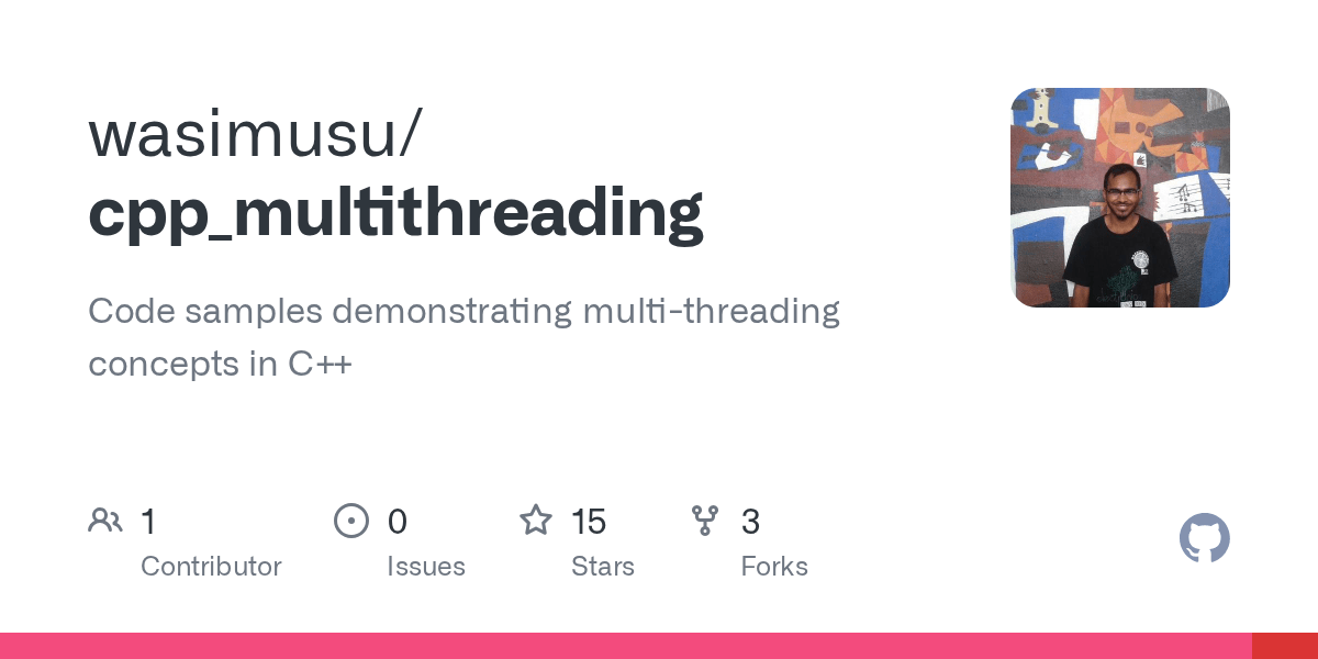 GitHub wasimusu/cpp_multithreading Code samples demonstrating multi