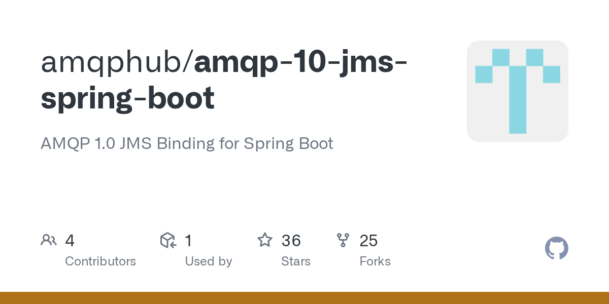 GitHub amqphub/amqp10jmsspringboot AMQP 1.0 JMS Binding for