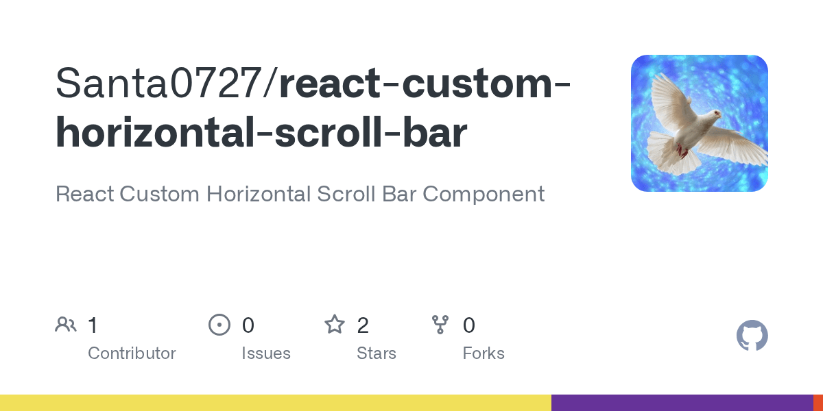 GitHub Santa0727/reactcustomhorizontalscrollbar React Custom