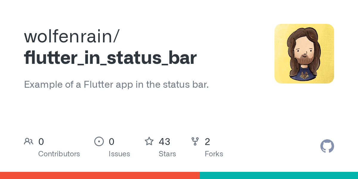 GitHub wolfenrain/flutter_in_status_bar Example of a Flutter app in the status bar.