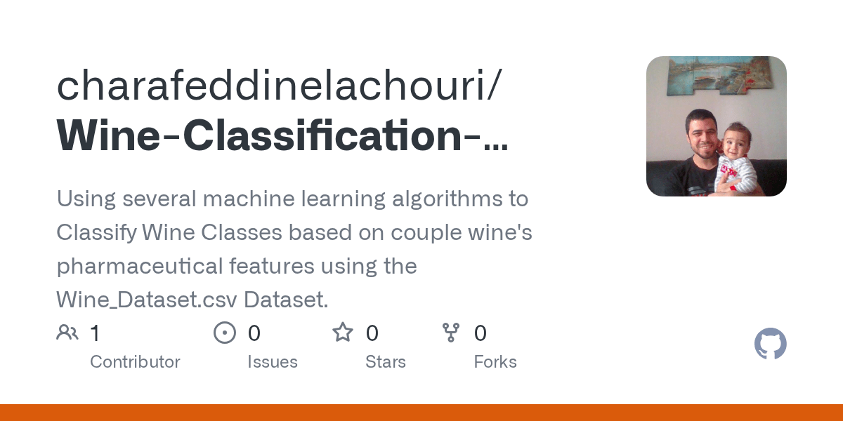GitHub charafeddinelachouri/WineClassificationUsingSeveralMachine