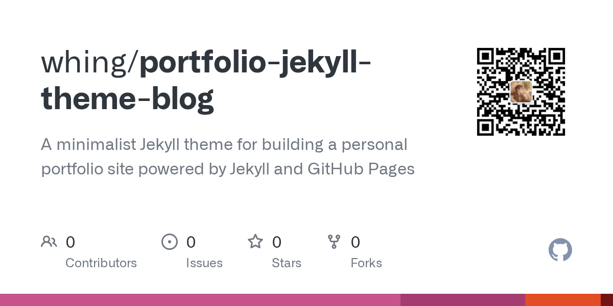GitHub whing/portfoliojekyllthemeblog A minimalist Jekyll theme for building a personal