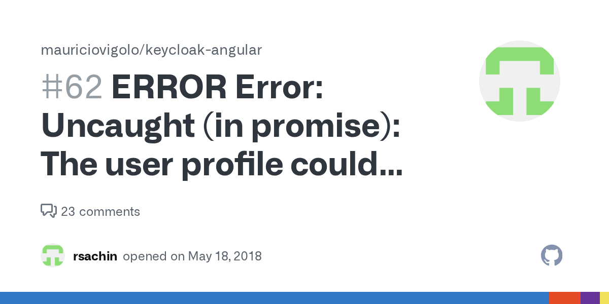 ERROR Error Uncaught (in promise) The user profile could not be