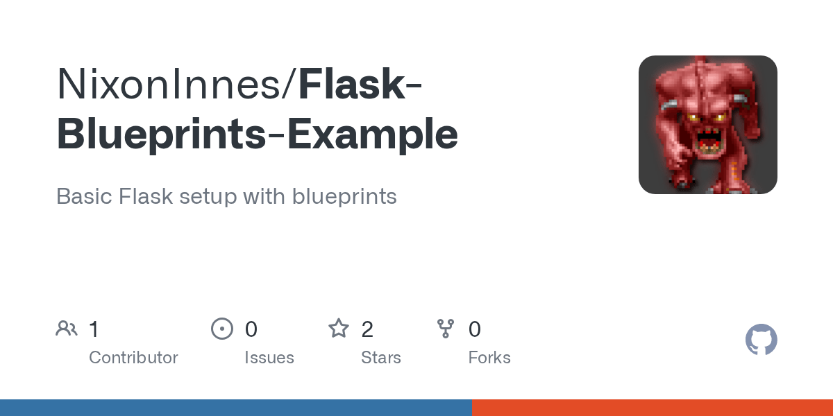 GitHub NixonInnes/FlaskBlueprintsExample Basic Flask setup with