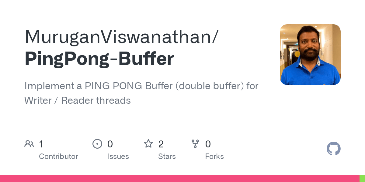 GitHub MuruganViswanathan/PingPongBuffer Implement a PING PONG