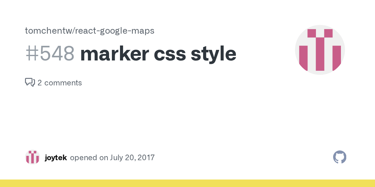 marker css style · Issue 548 · tomchentw/reactgooglemaps · GitHub