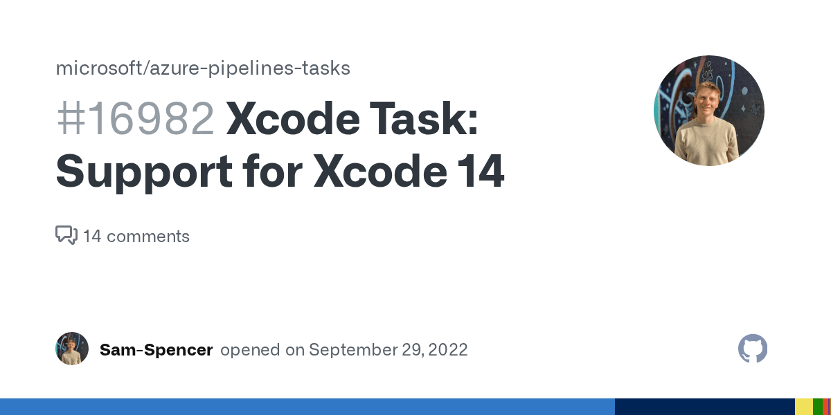 Xcode Task Support for Xcode 14 · Issue 16982 · microsoft/azure