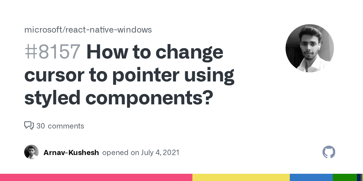 How to change cursor to pointer using styled components? · Issue 8157