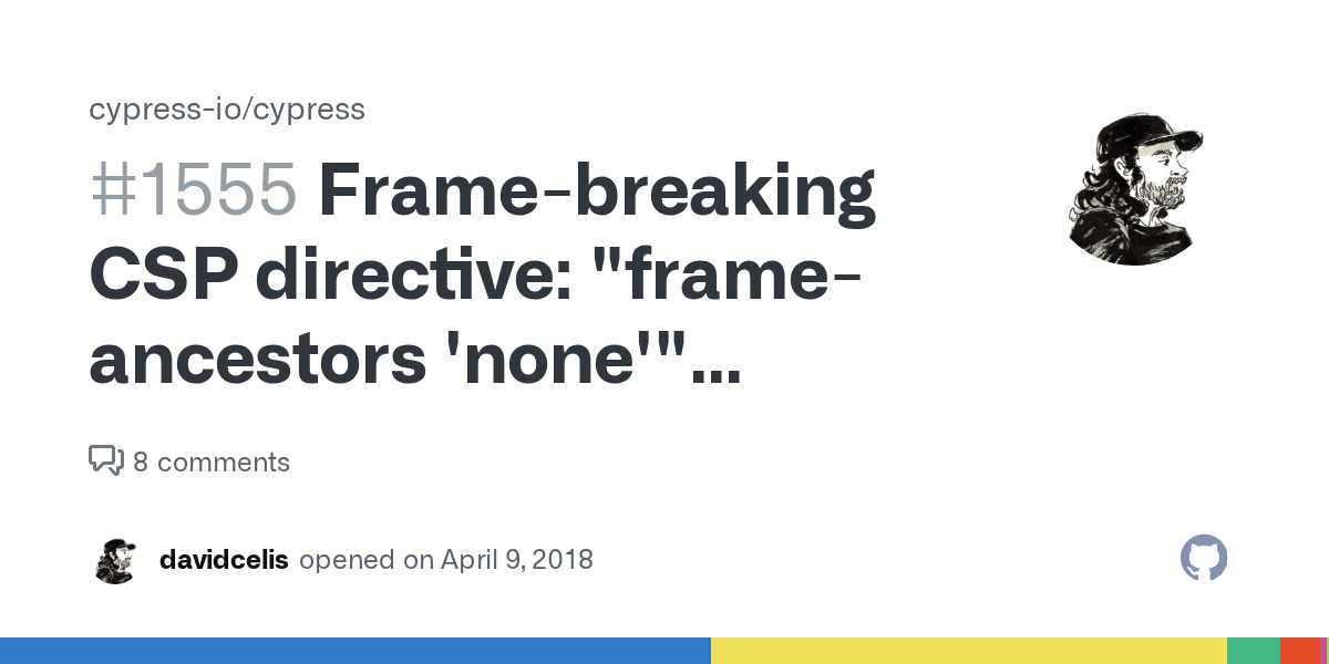 Framebreaking CSP directive "frameancestors 'none'" prevents loading