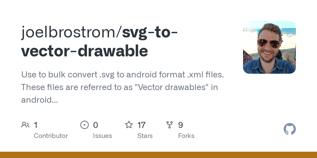 GitHub joelbrostrom/svgtovectordrawable Use to bulk convert .svg