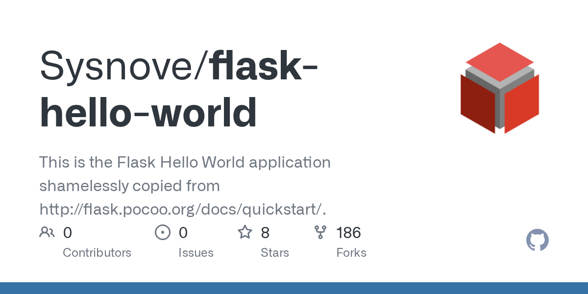 GitHub Sysnove/flaskhelloworld This is the Flask Hello World