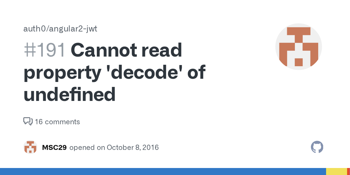 Cannot read property 'decode' of undefined · Issue 191 · auth0