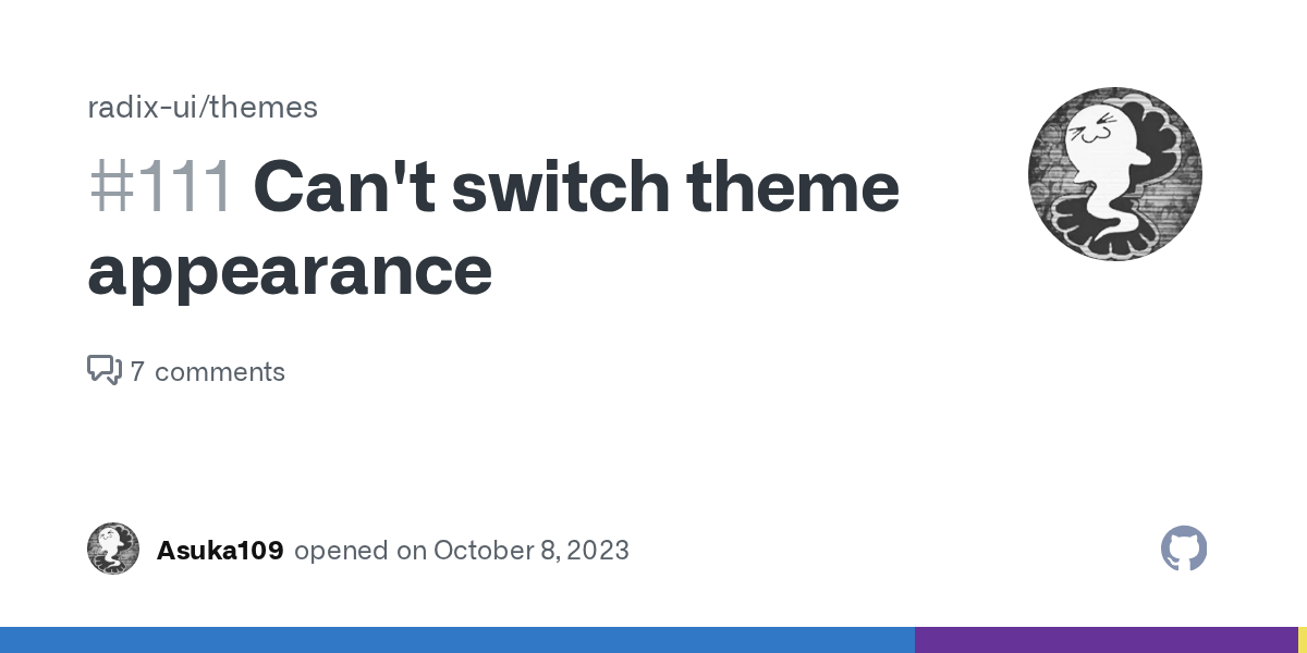 Can't switch theme appearance · Issue 111 · radixui/themes · GitHub