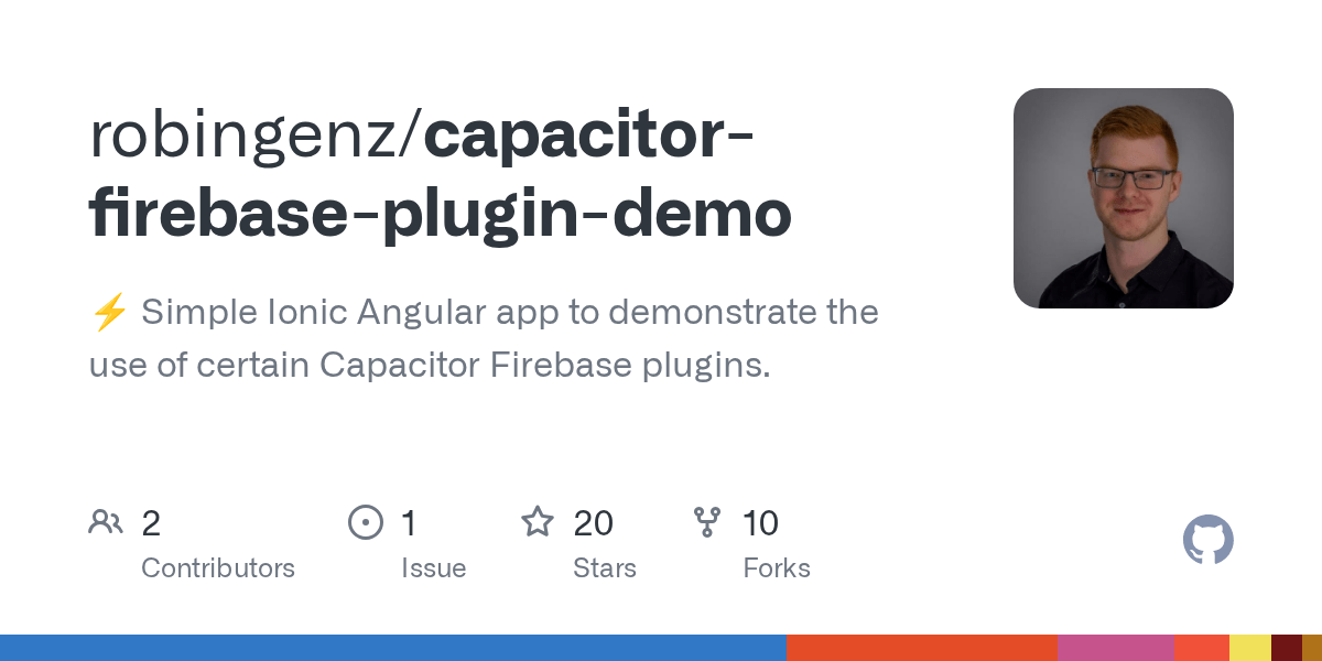 GitHub robingenz/capacitorfirebaseplugindemo ⚡️ Simple Ionic