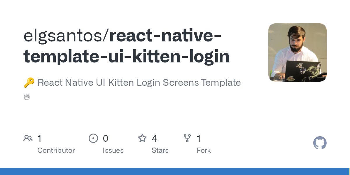 GitHub elgsantos/reactnativetemplateuikittenlogin key React
