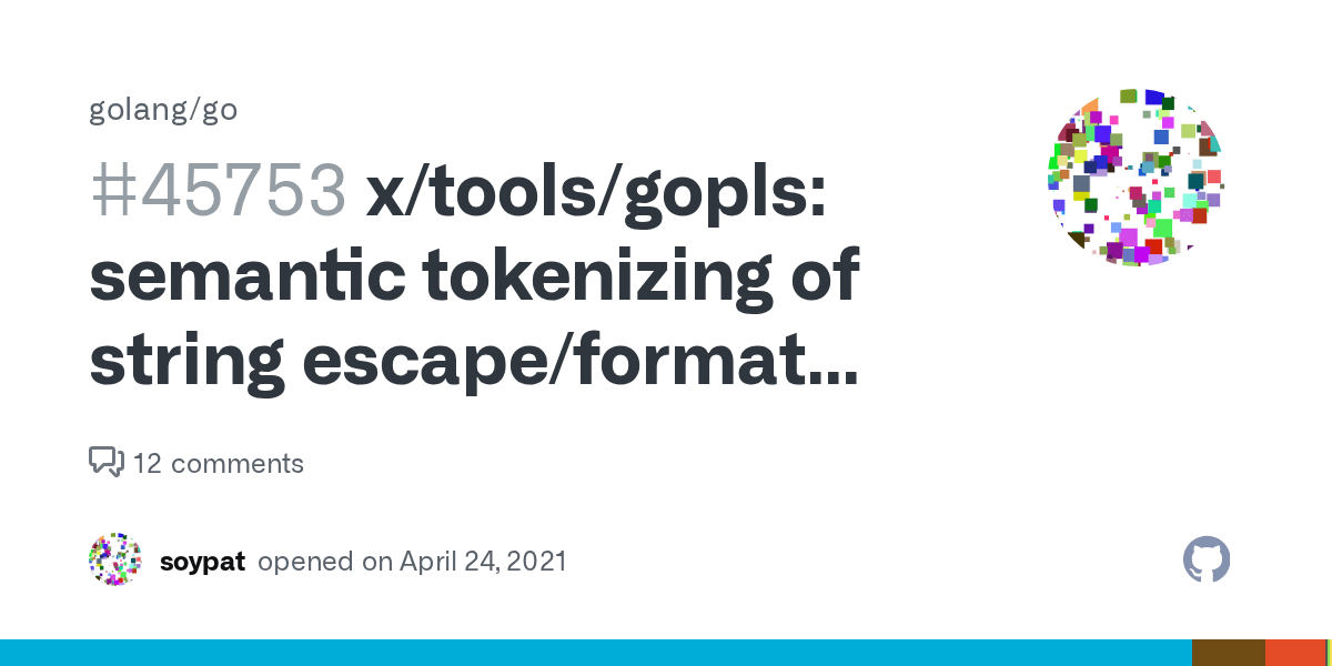 x/tools/gopls semantic tokenizing of string escape/format characters