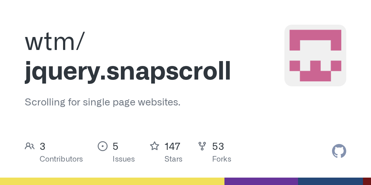 GitHub wtm/jquery.snapscroll Scrolling for single page websites.