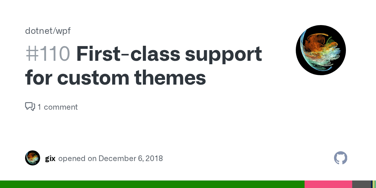 Firstclass support for custom themes · Issue 110 · · GitHub