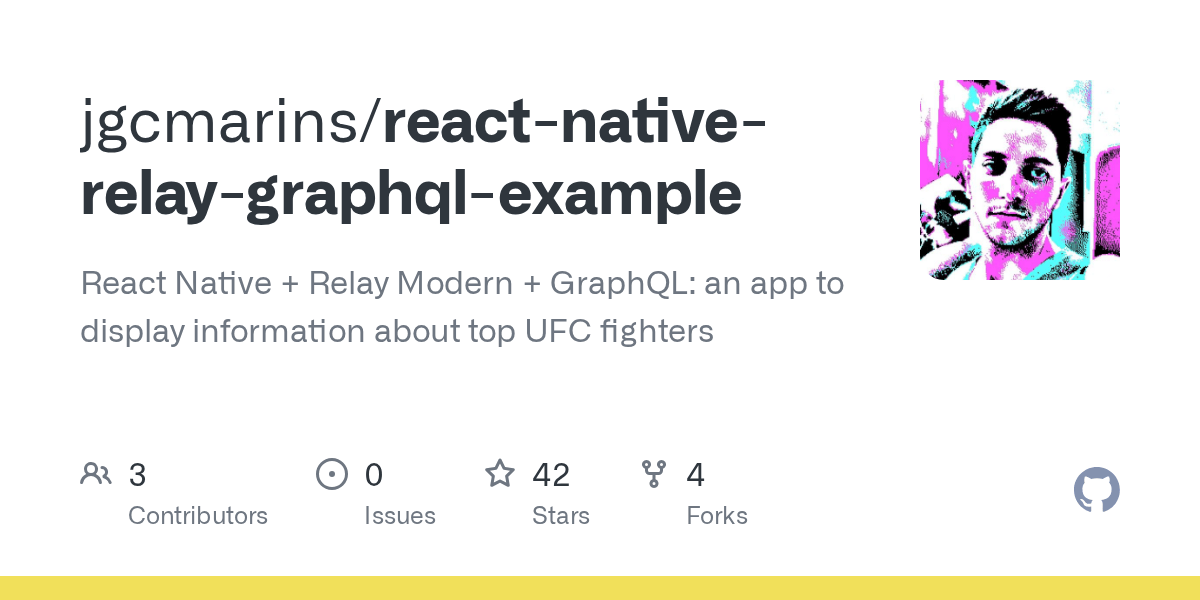 GitHub jgcmarins/reactnativerelaygraphqlexample React Native