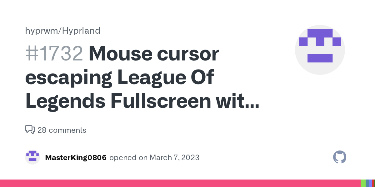 Mouse cursor escaping League Of Legends Fullscreen with dual monitor