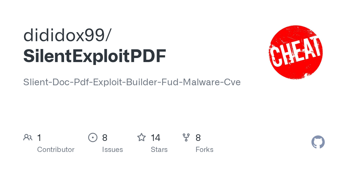 GitHub dididox99/SilentExploitPDF SlientDocPdfExploitBuilderFud