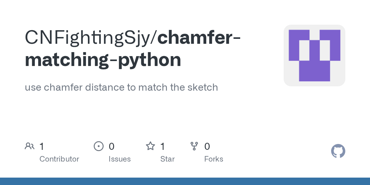 GitHub CNFightingSjy/chamfermatchingpython use chamfer distance to