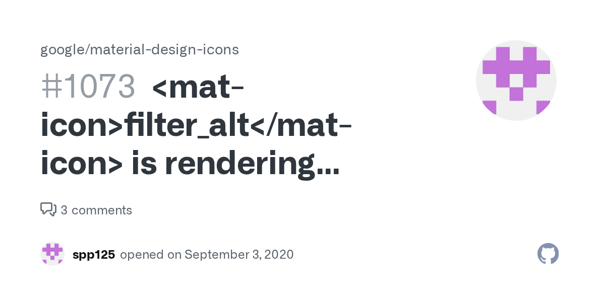 filter_alt is rendering collections icon · Issue 1073 · google
