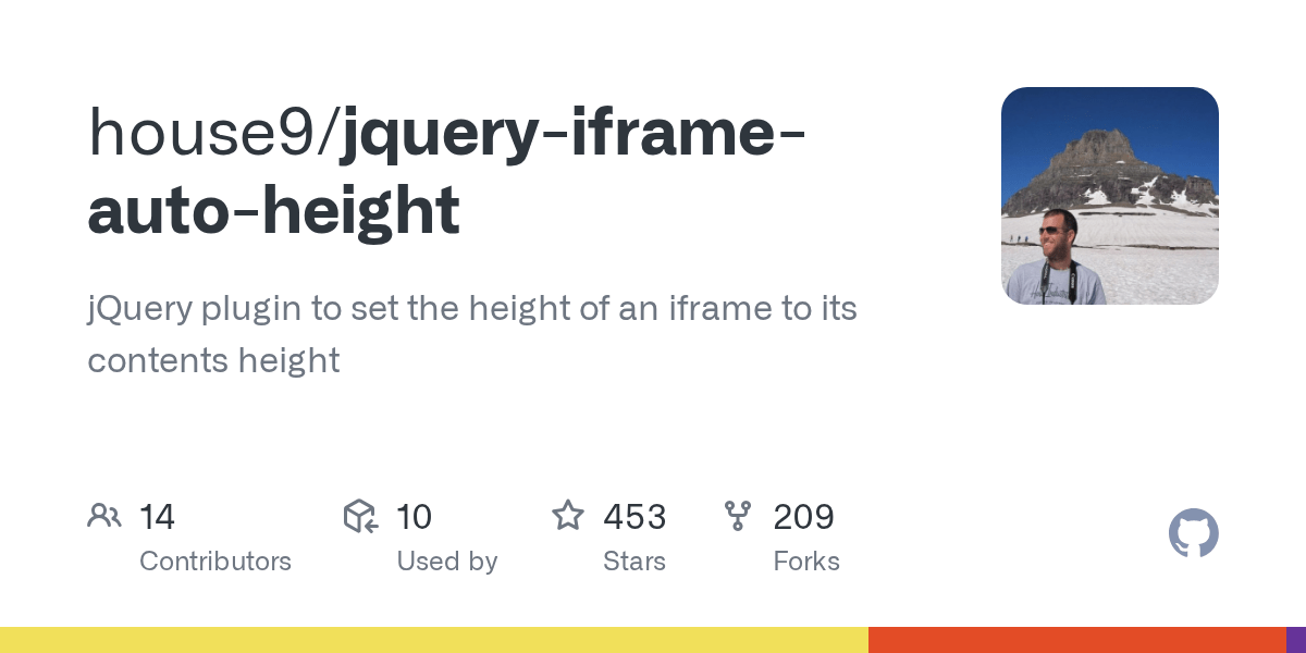 GitHub house9/jqueryiframeautoheight jQuery plugin to set the