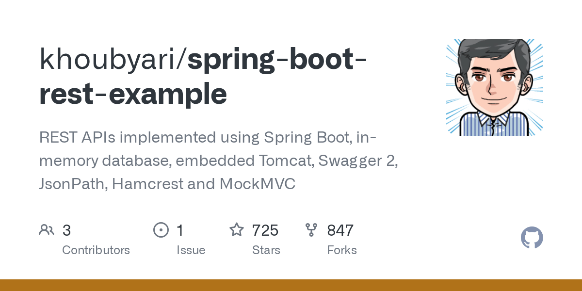 GitHub khoubyari/springbootrestexample REST APIs implemented