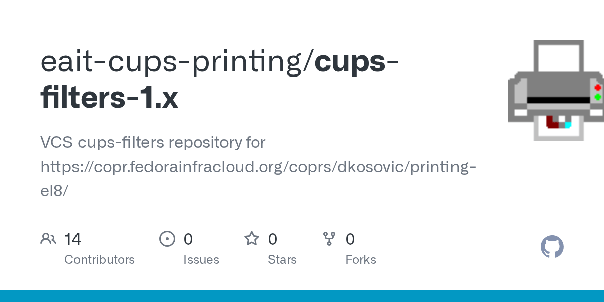 GitHub eaitcupsprinting/cupsfilters1.x VCS cupsfilters
