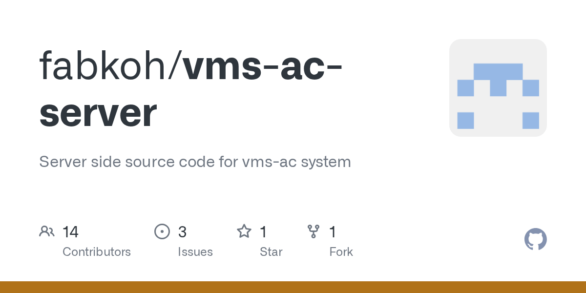 GitHub fabkoh/vmsacserver Server side source code for vmsac system