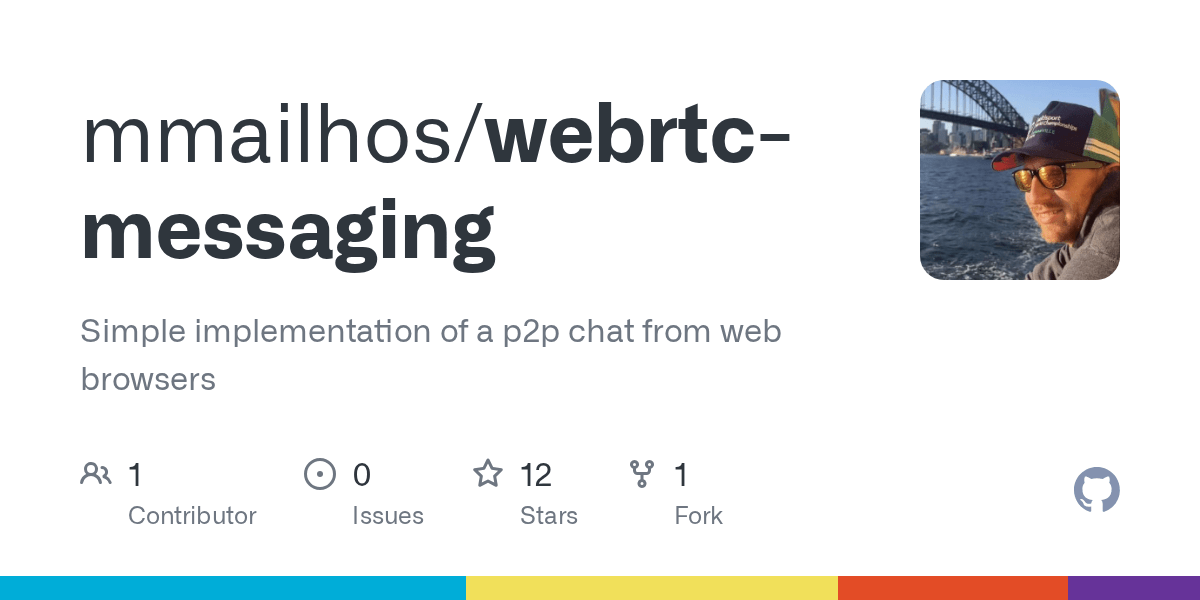 GitHub mmailhos/webrtcmessaging Simple implementation