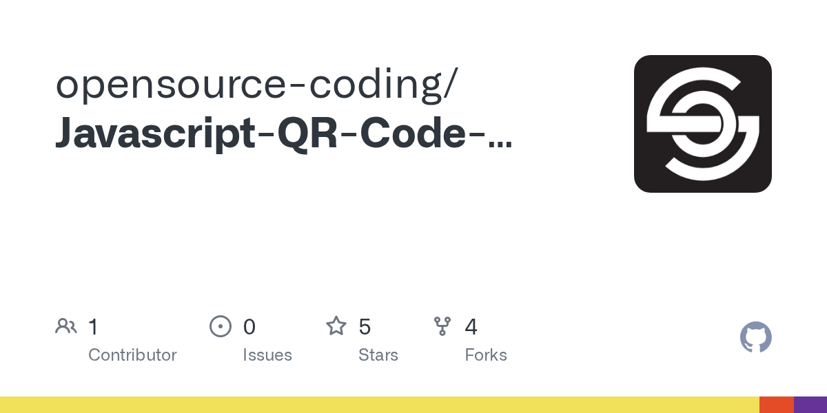 GitHub opensourcecoding/JavascriptQRCodeGeneratorandScanner